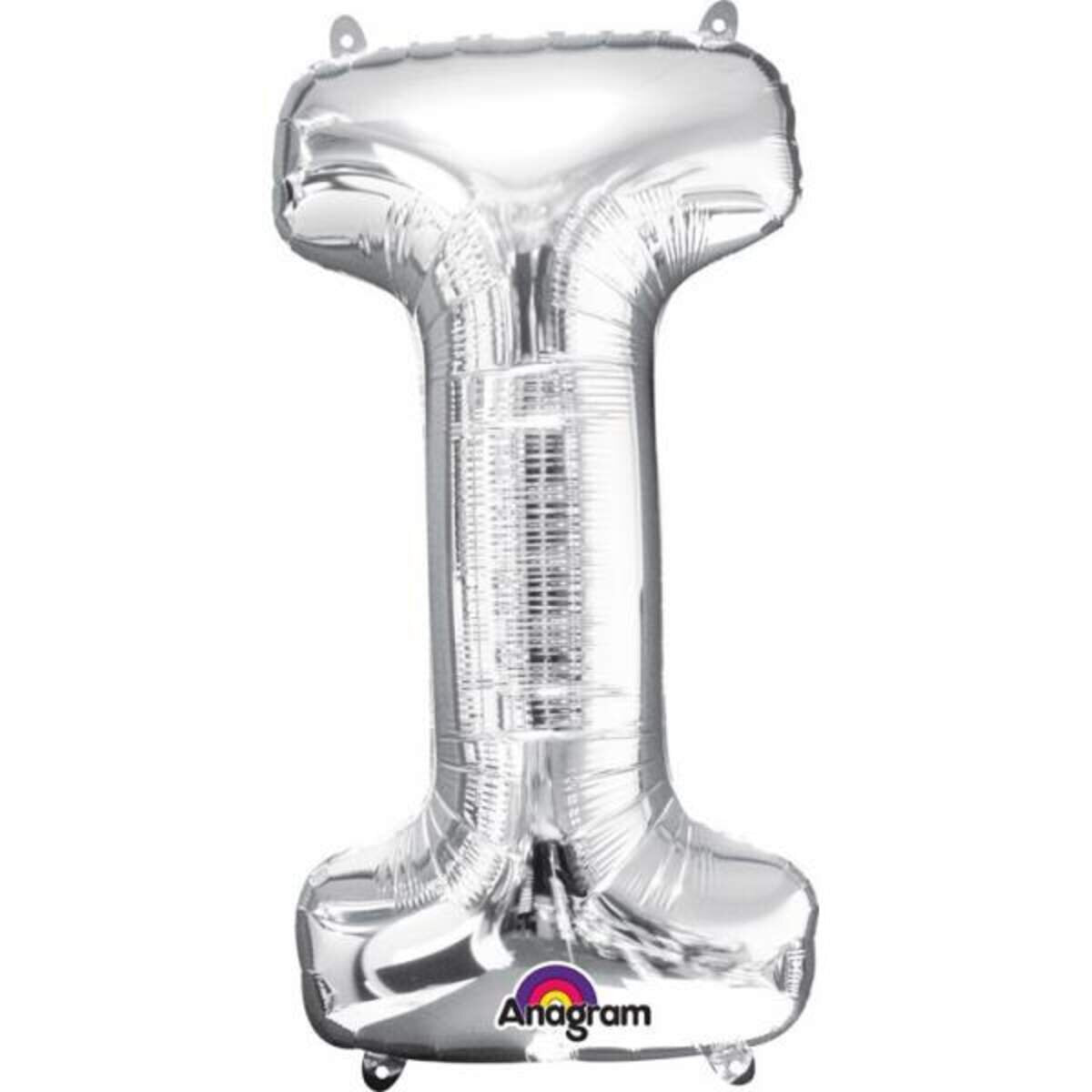 amscan Folienballon Buchstabe I silber, 45cm x 81cm