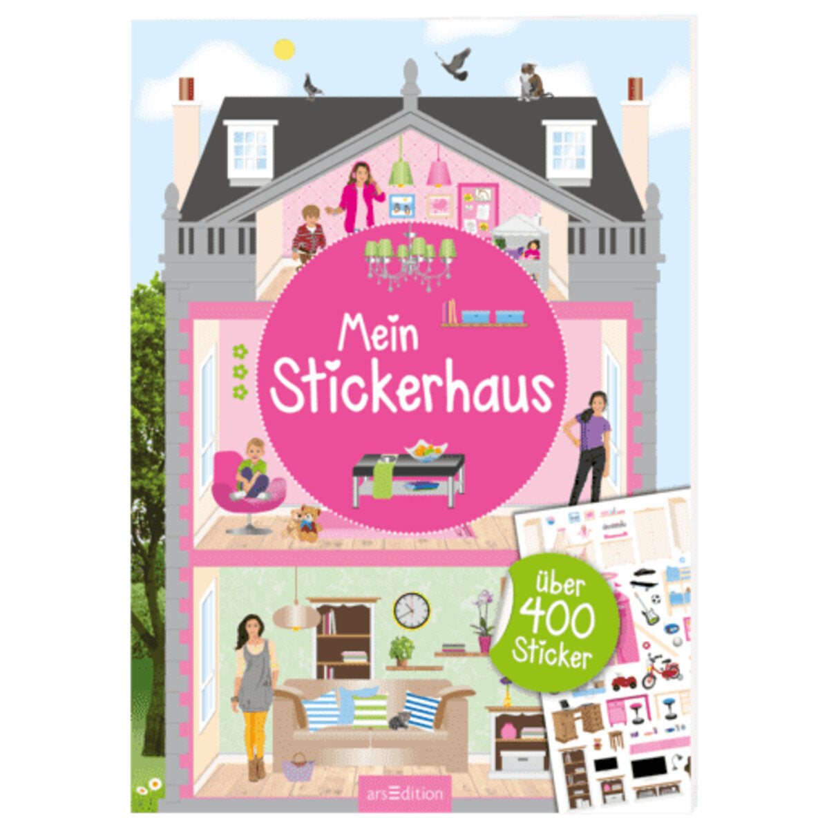 ars Edition Mein Stickerhaus, über 400 Stücker