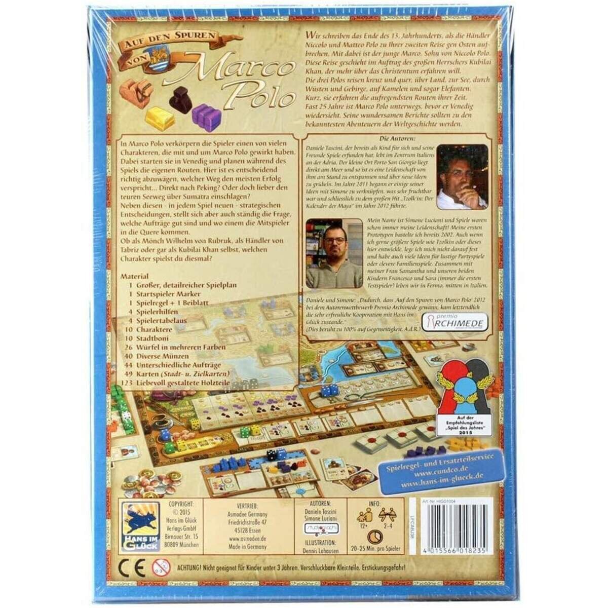Asmodee Hans im Glück Auf den Spuren von Marco Polo Grundspiel