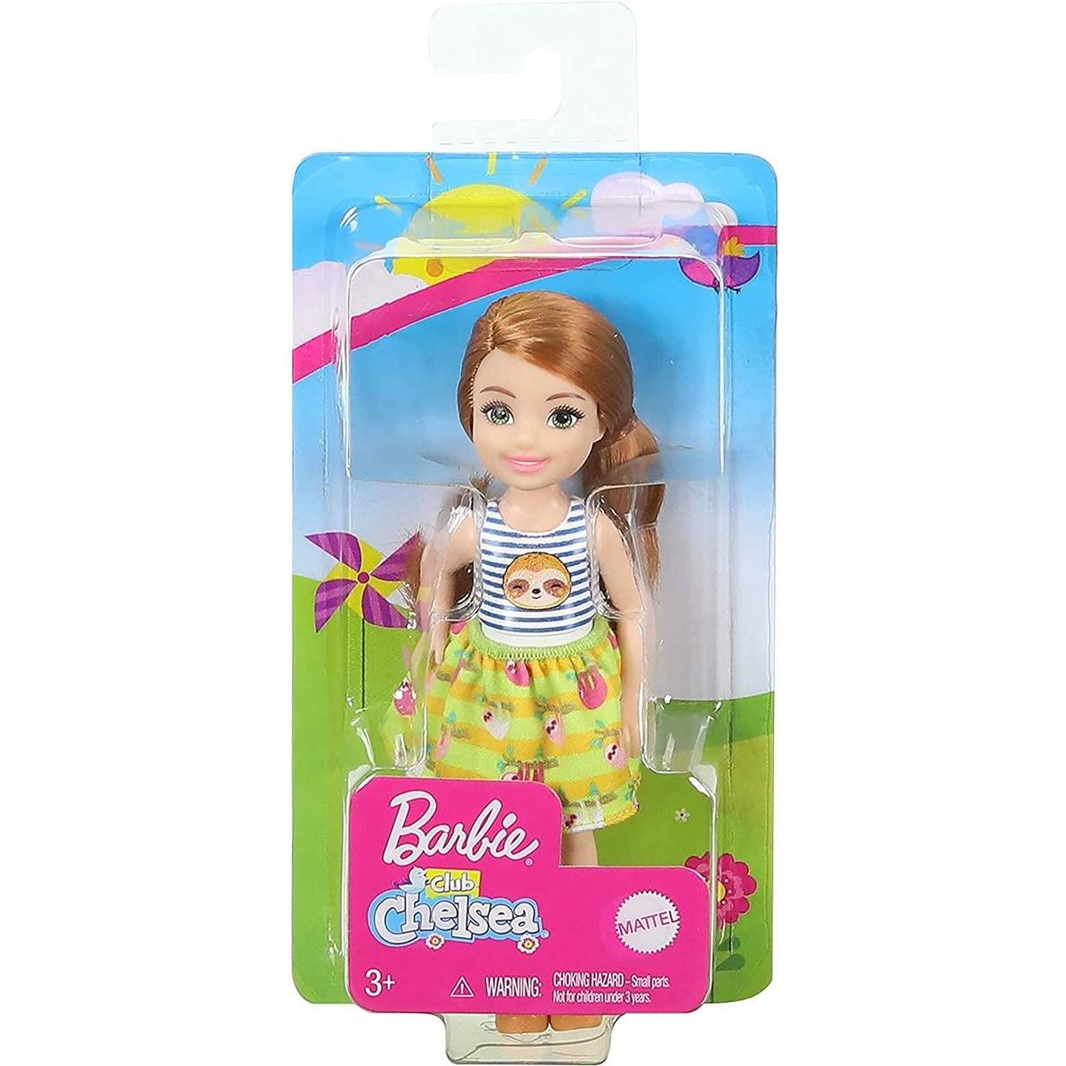 Barbie Chelsea Puppe mit Faultier-Motiv
