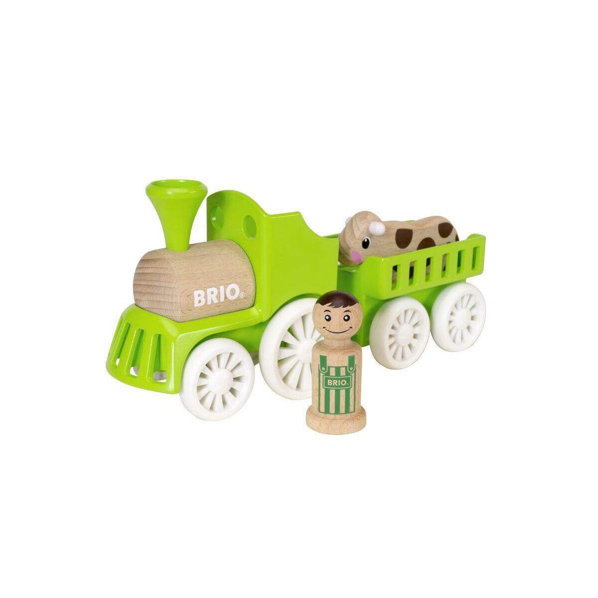 BRIO Bahn Lok mit Kuhanhänger