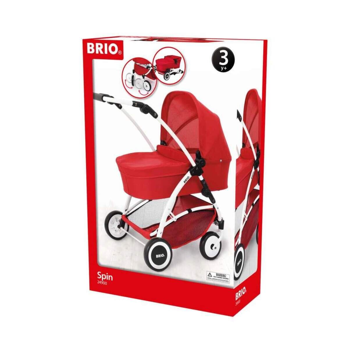 BRIO Puppenwagen Spin rot m.Schwenkräder