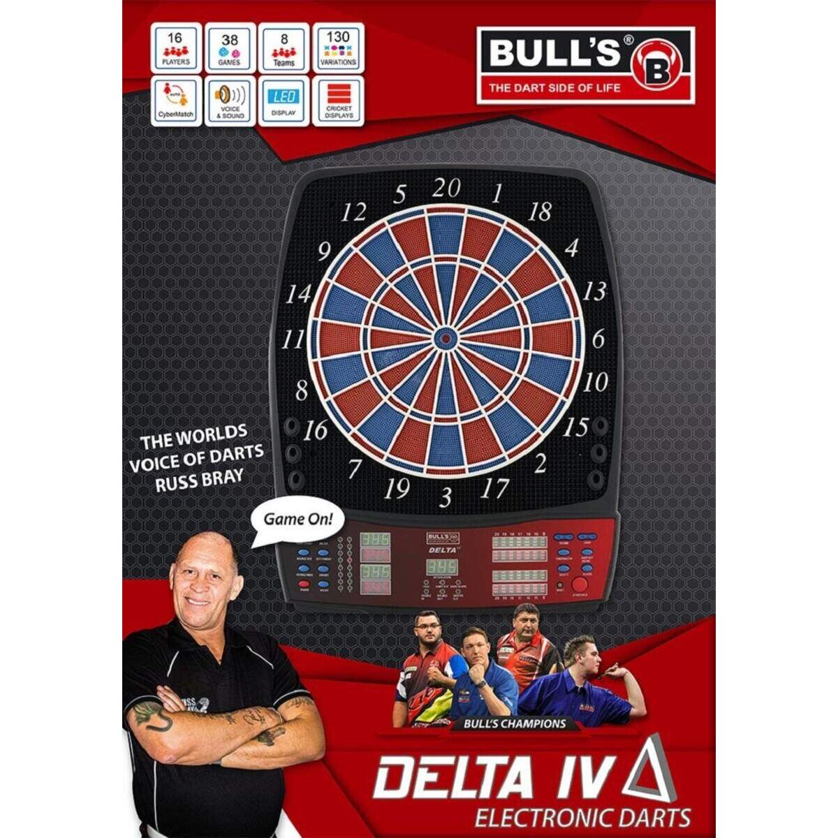 BULL'S Darts Delta IV RB Sound Elektronik Dartboard