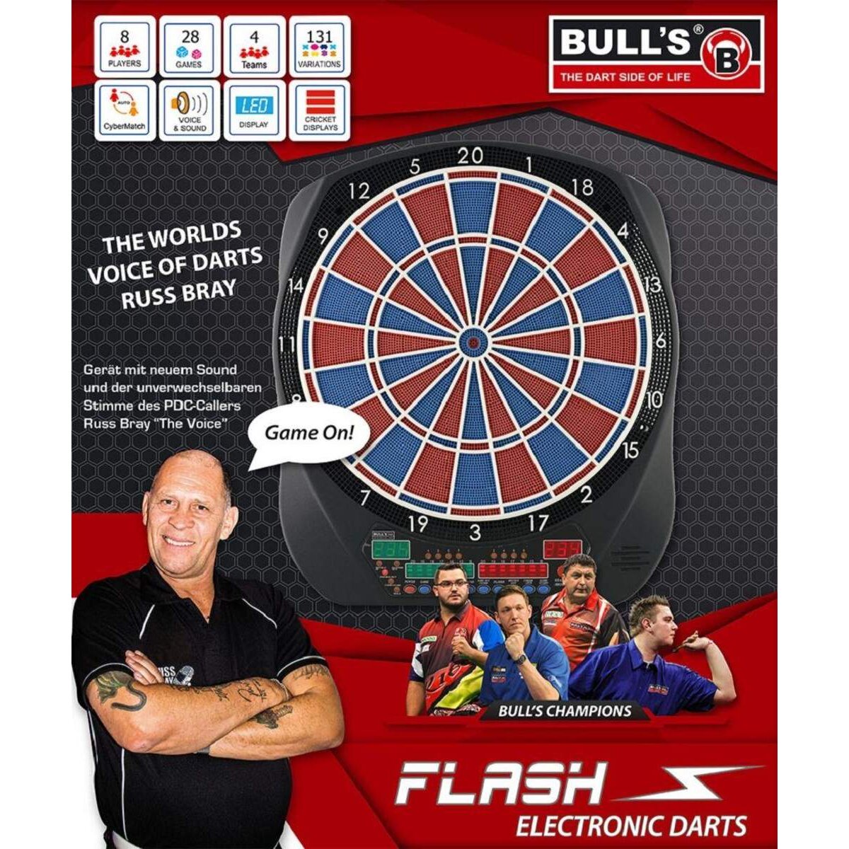 BULL'S Darts Flash RB Sound Elektronik Dartboard