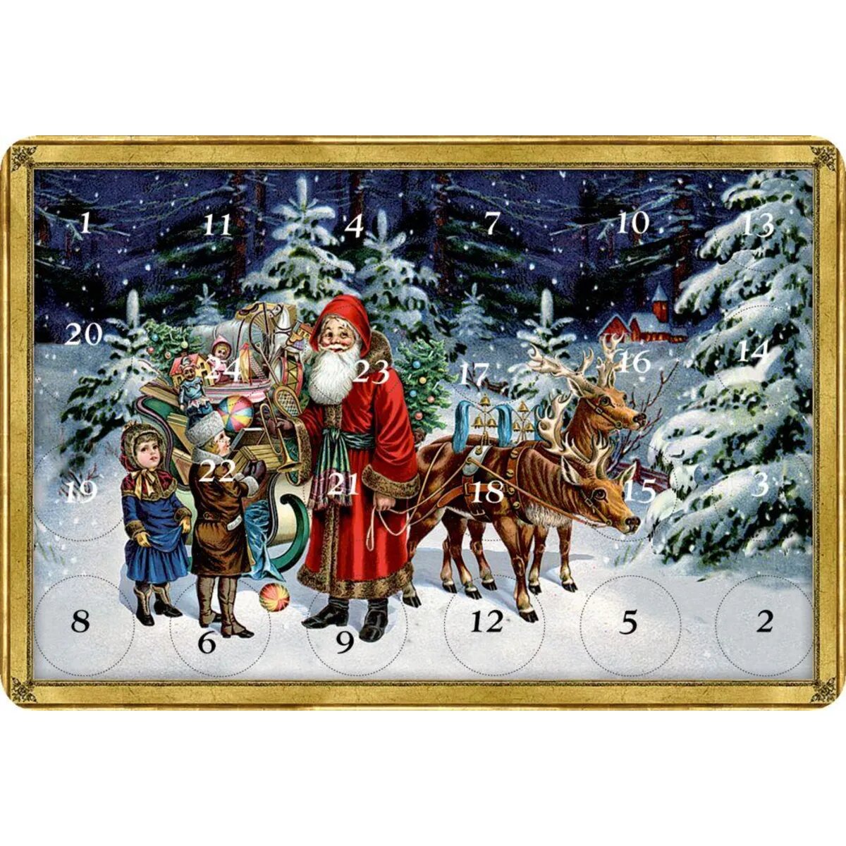 Coppenrath Verlag 24 Schokolinsen-Adventskalender, sortiert.