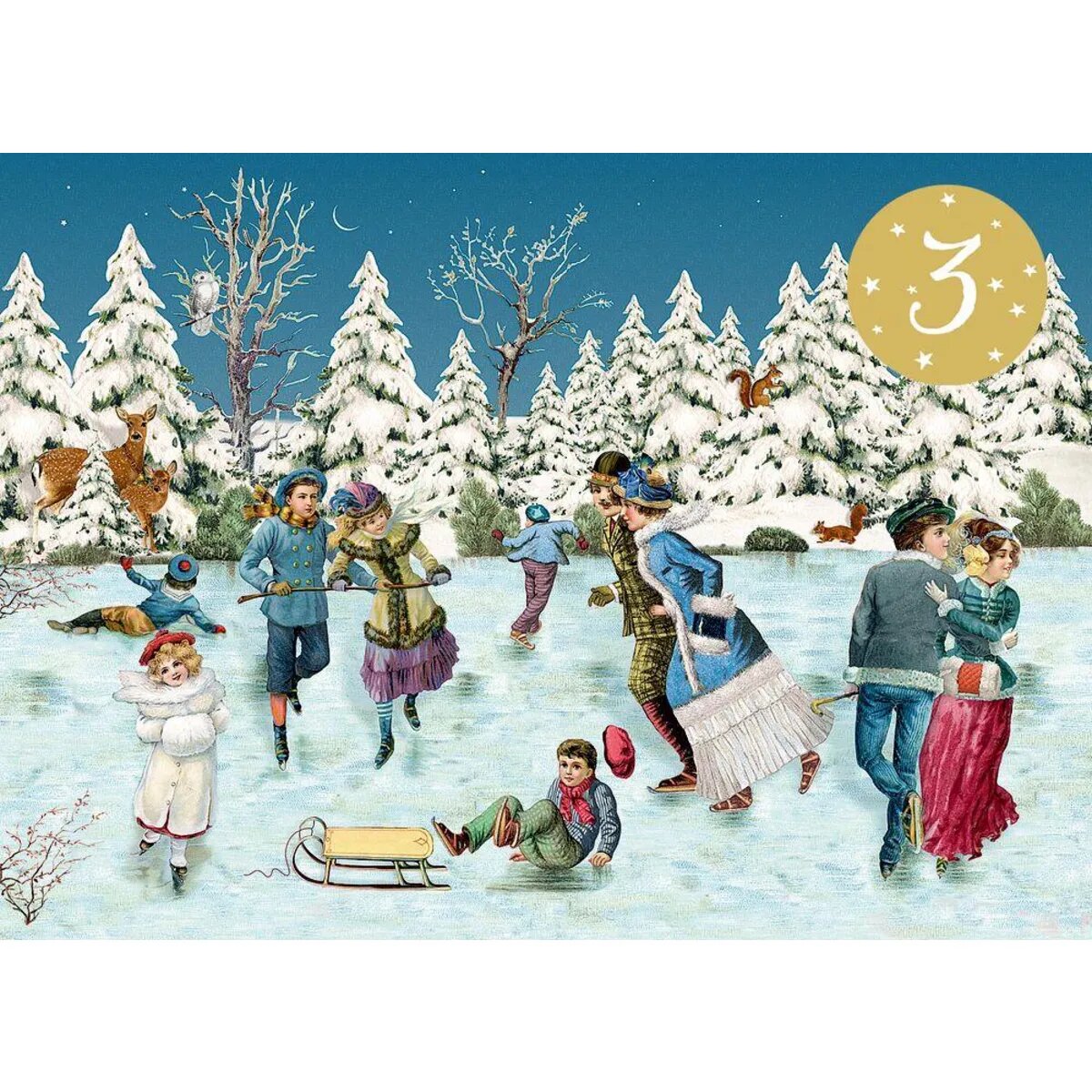 Coppenrath Verlag Der kleine Adventsschatz - 24 nostalgische Postkarten (Behr)