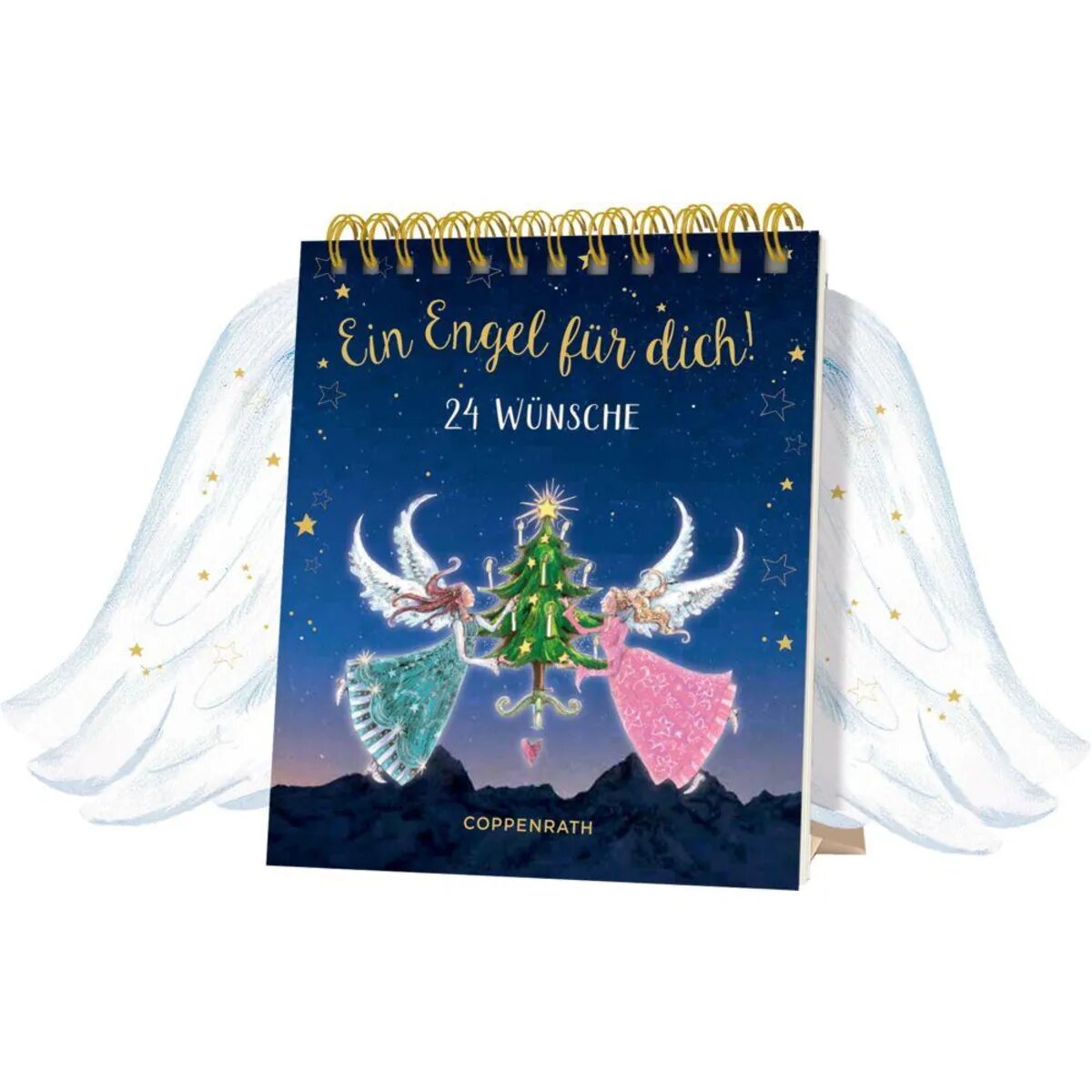 Coppenrath Verlag Ein Engel für dich! - 24 Wünsche, Tisch-Adventskalender