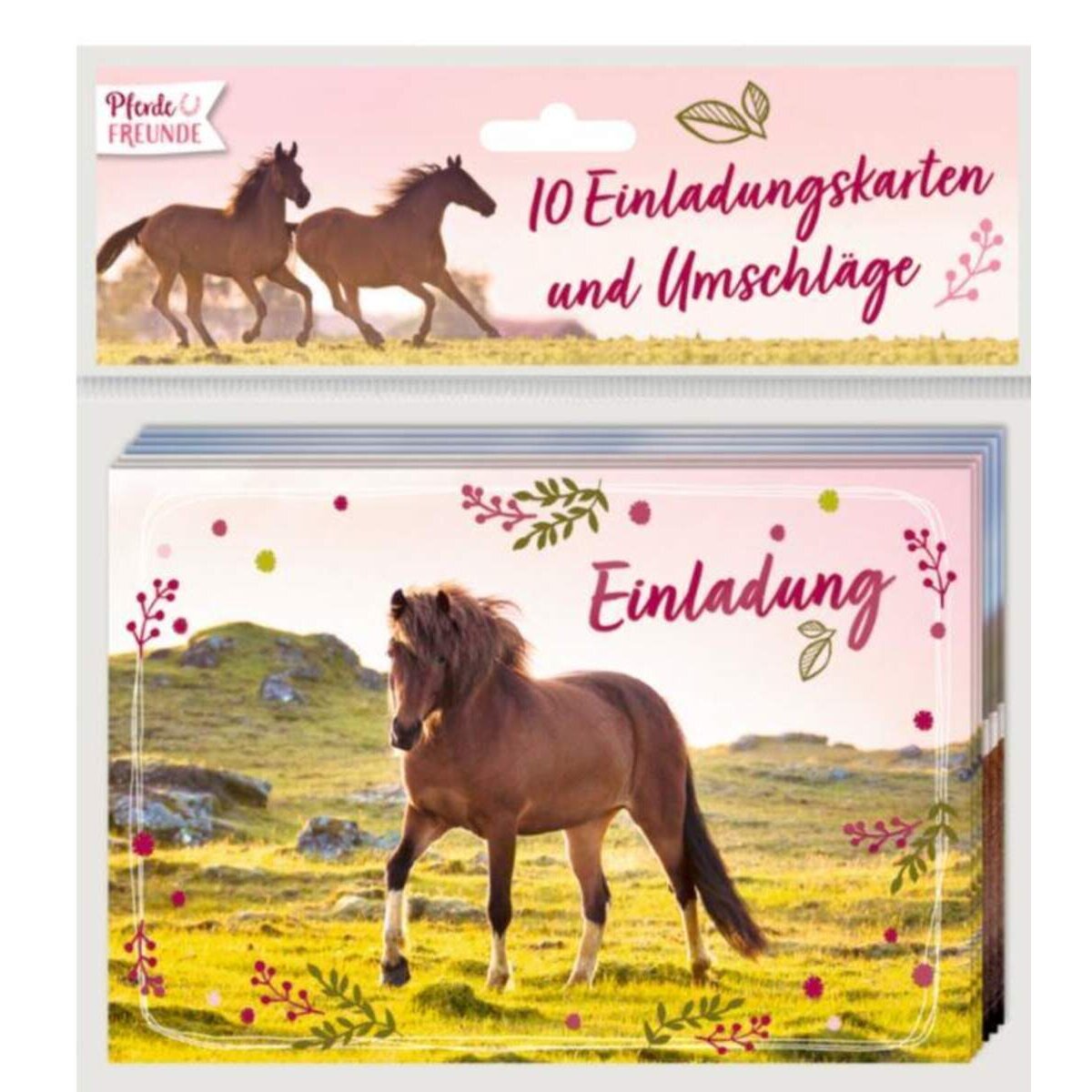 Coppenrath Verlag Einladungskarten Pferdefreunde 10 Stück mit Umschlägen