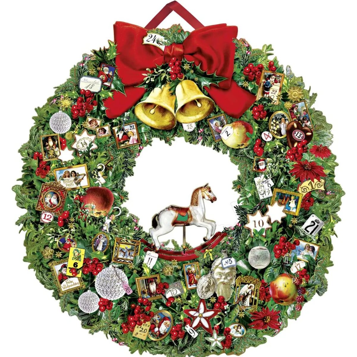 Coppenrath Verlag Festlicher Weihnachtskranz, Adventskalender
