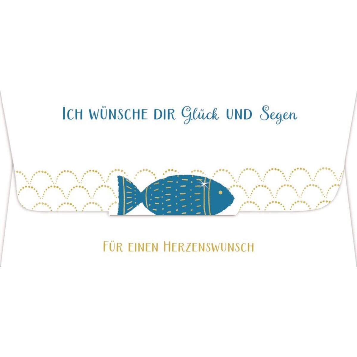 Coppenrath Verlag Kuvert f. Geld-/Gutscheingeschenk ...Glück u. Segen (Fisch)