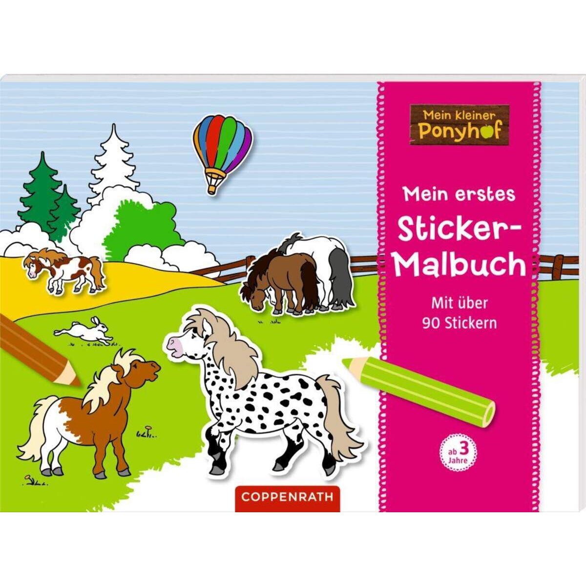 Coppenrath Verlag Mein kleiner Ponyhof: Mein erstes Sticker-Malbuch