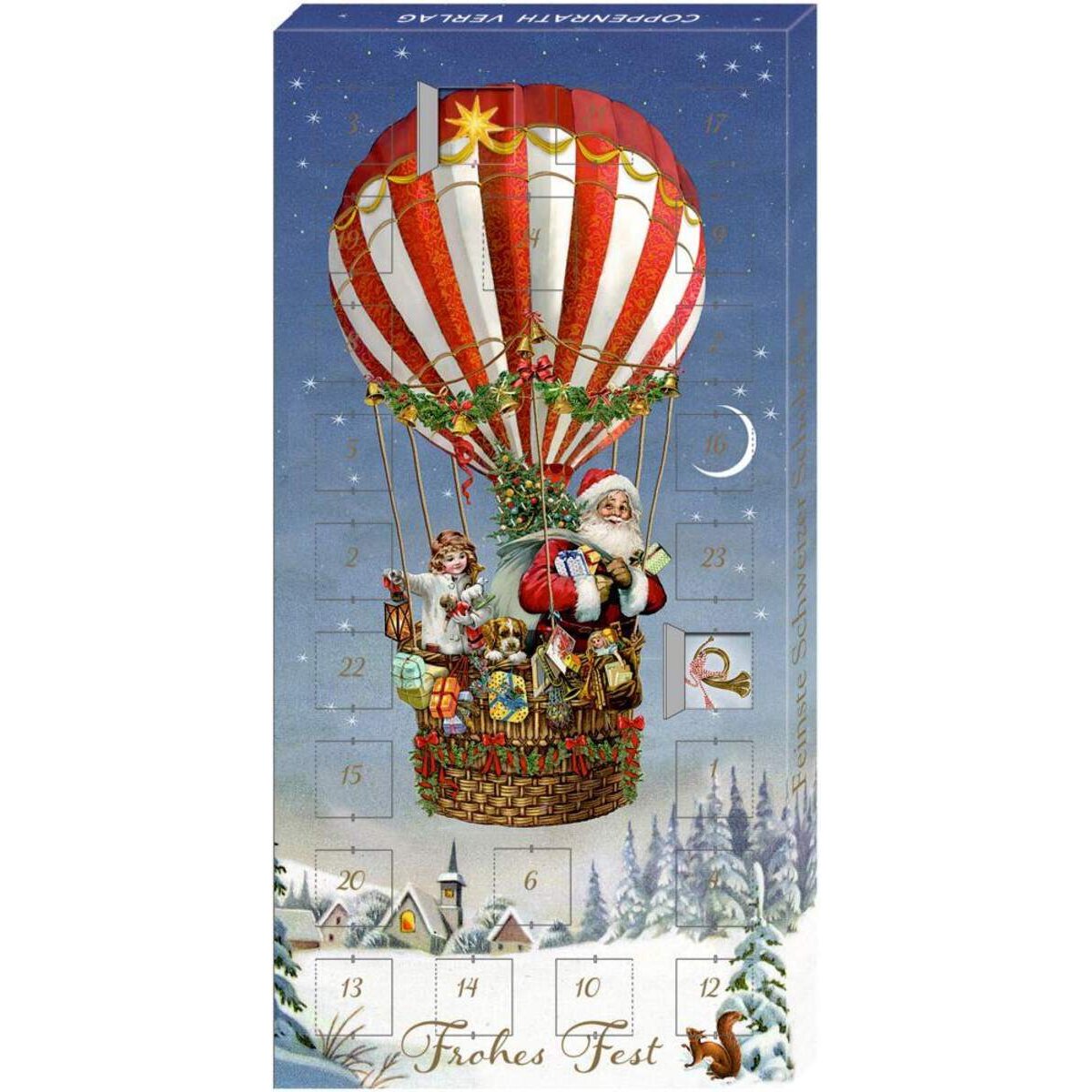 Coppenrath Verlag Weihnachtsballon Frohes Fest (Behr), Adventskal.-Schokolade