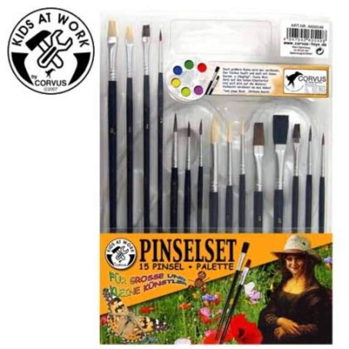 Corvus A600549 - Pinselset 15 Pinsel und Palette