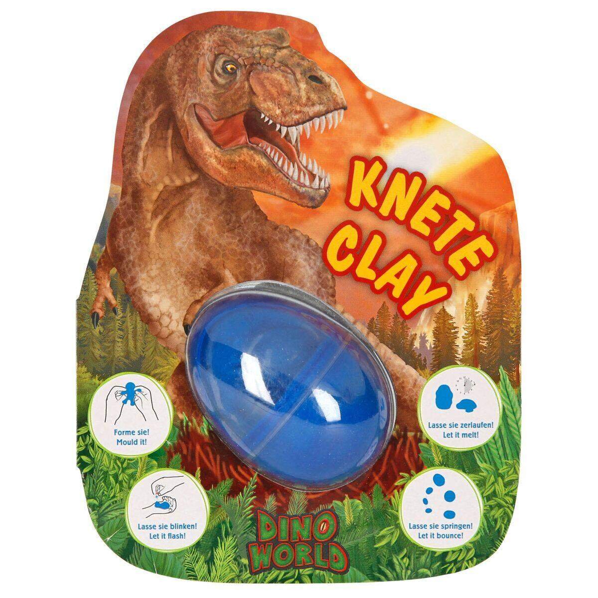 Depesche Dino World Spring Knete im Ei mit Flashkugel, sortiert