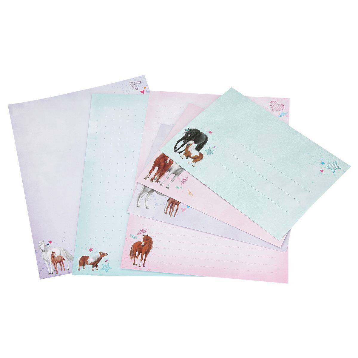 Depesche Miss Melody Briefpapier in Fächermappe, pink