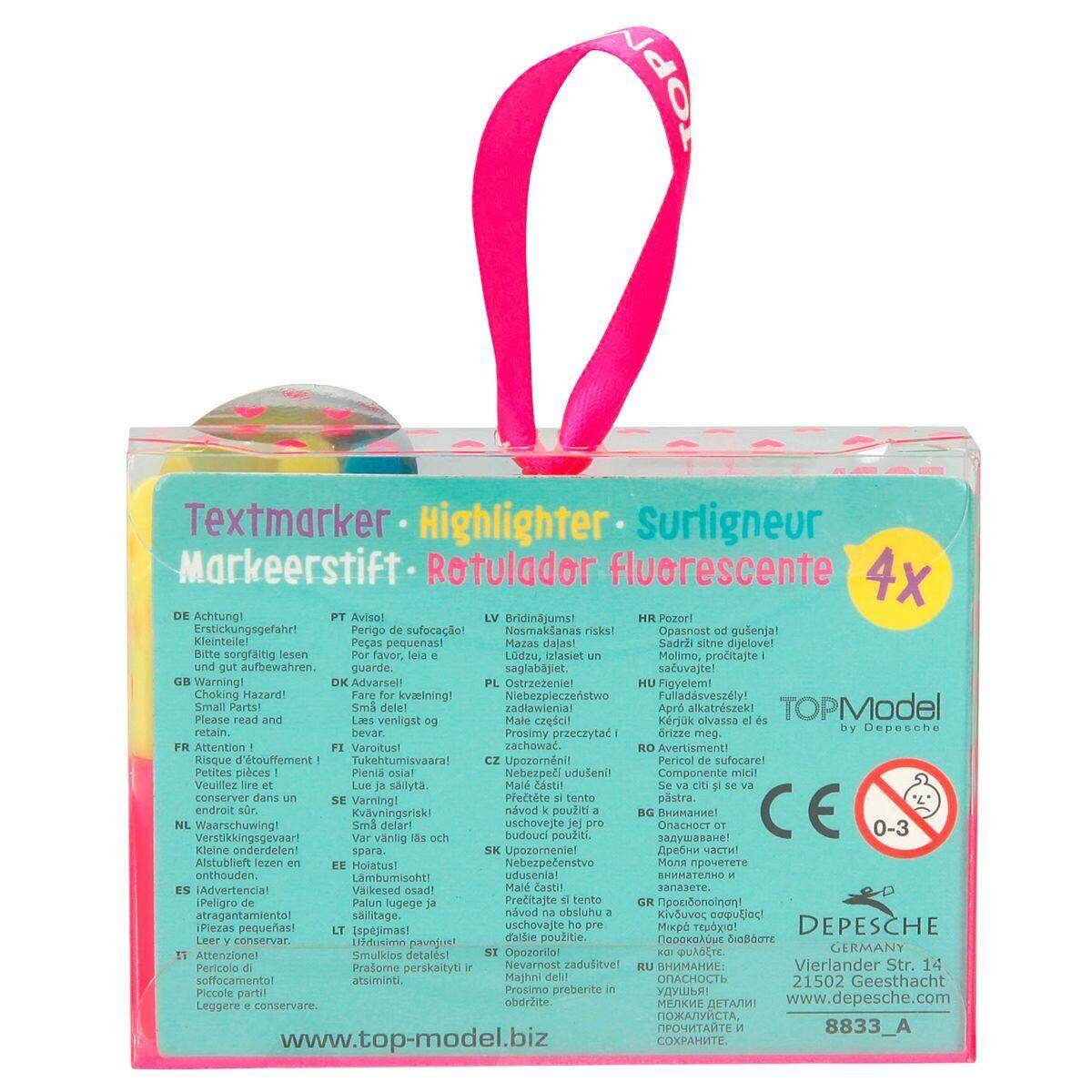 Depesche TOPModel Textmarkerset Mini, 4er Set