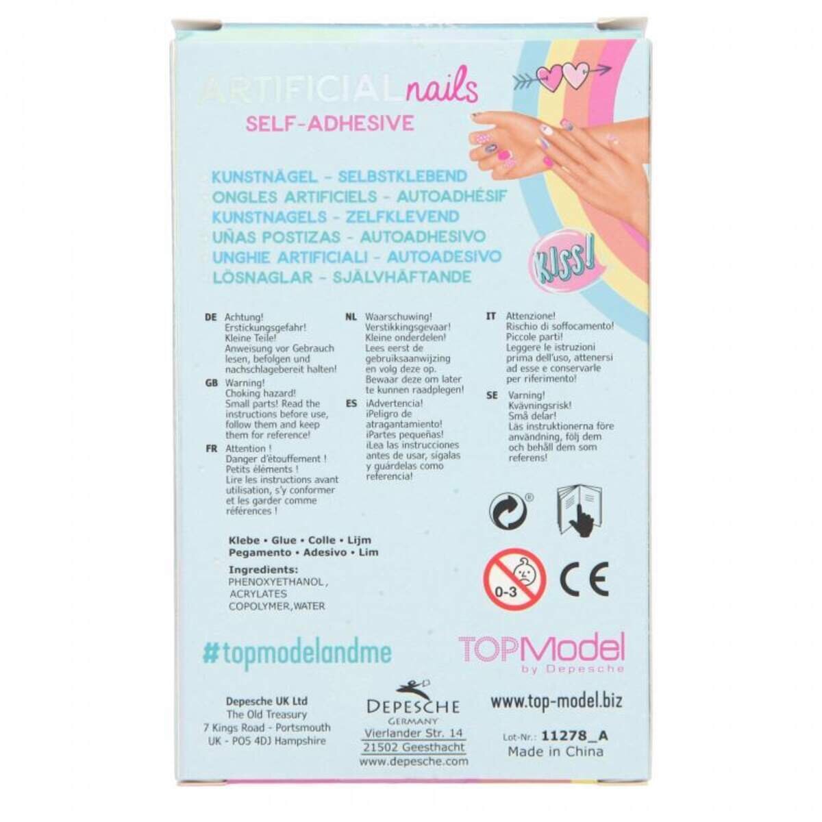 Depesche TOPModel Kunstnägel, 1 Packung, 2-fach sortiert