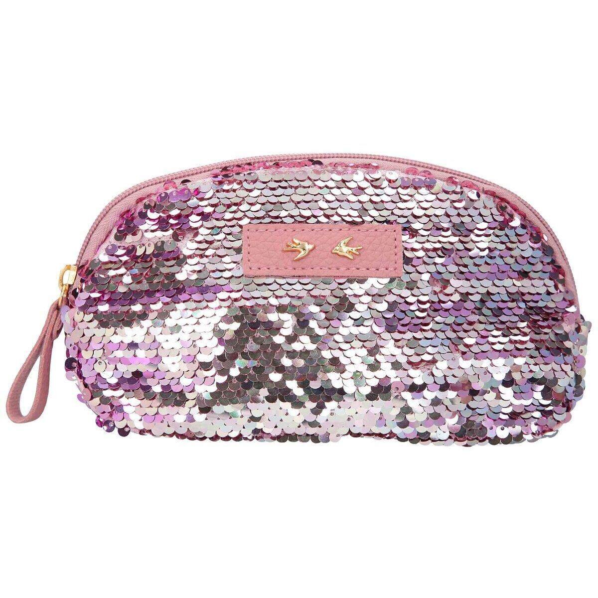 Depesche Trend LOVE Kosmetiktasche Paillette Mauve