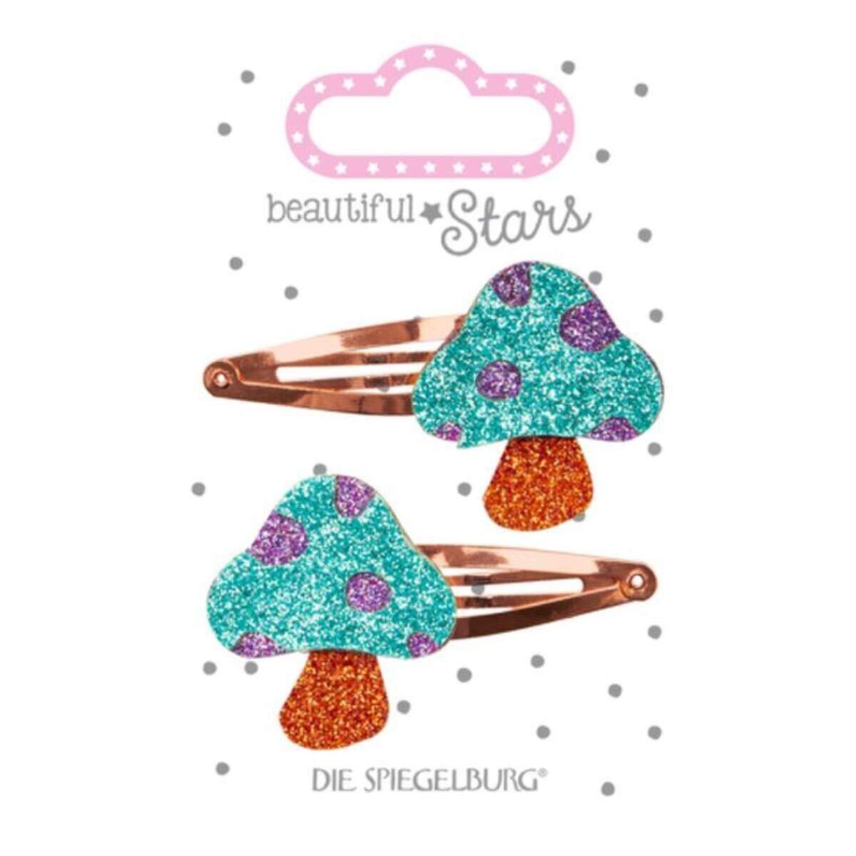 Die Spiegelburg beautiful Stars Haarclip Eule oder Pilz, 2-fach sort.