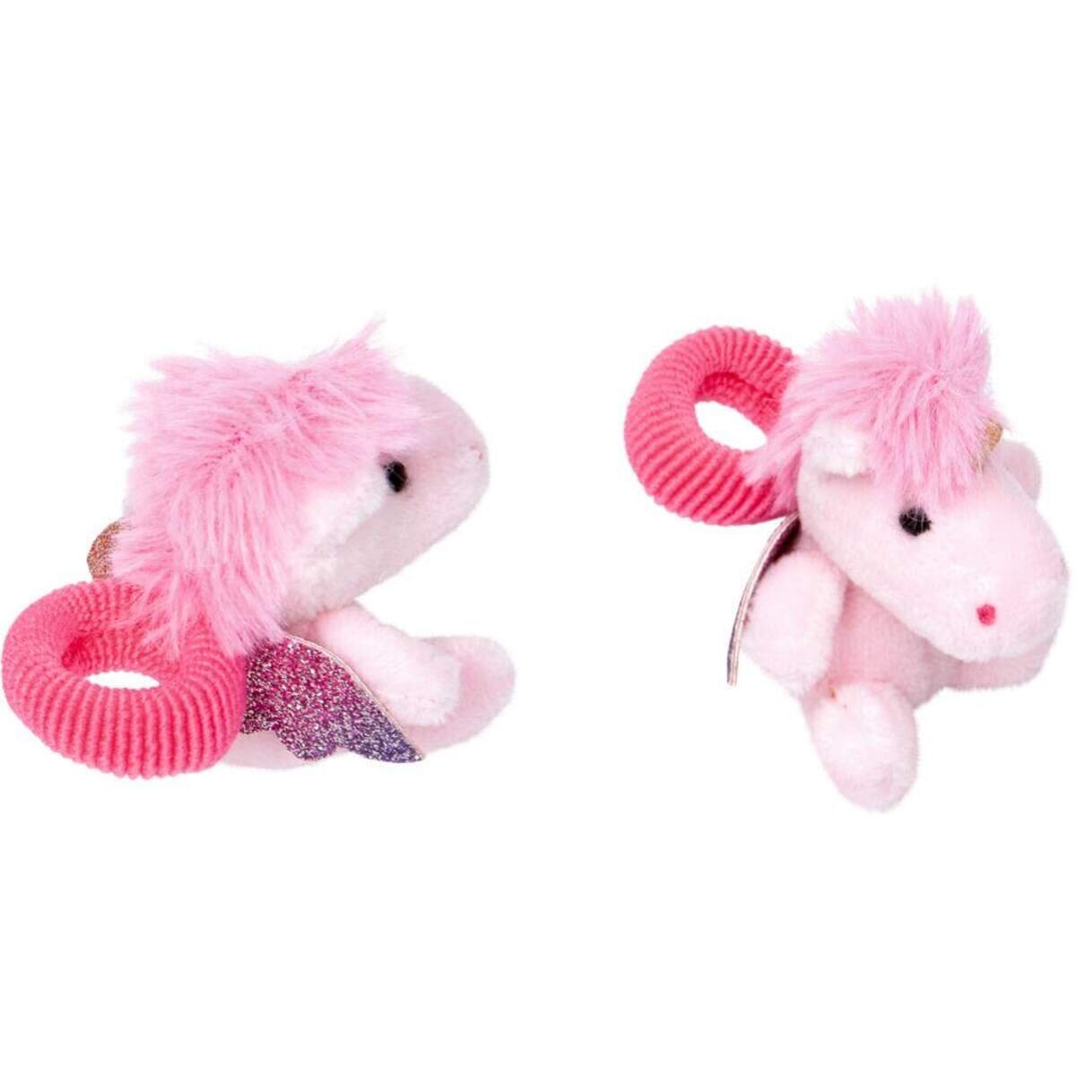 Die Spiegelburg Haargummi mit Plüscheinhorn Einhorn-Paradies, 1 Paar, 2-fach sortiert