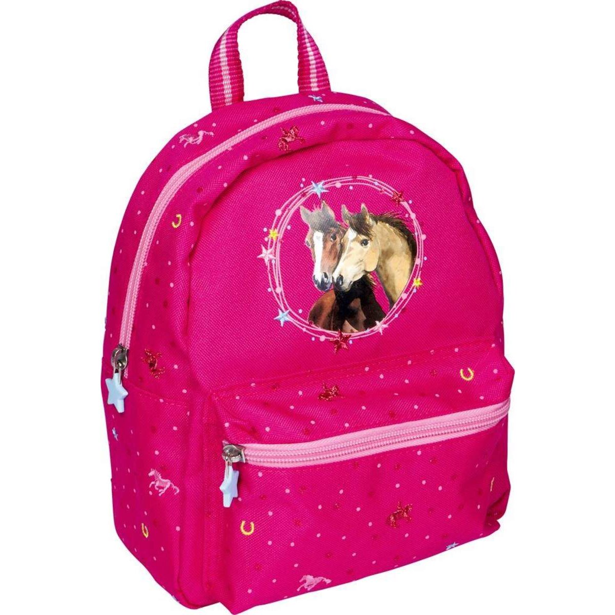 Die Spiegelburg Kindergartenrucksack Pferdefreunde (pink mit Glitzer)