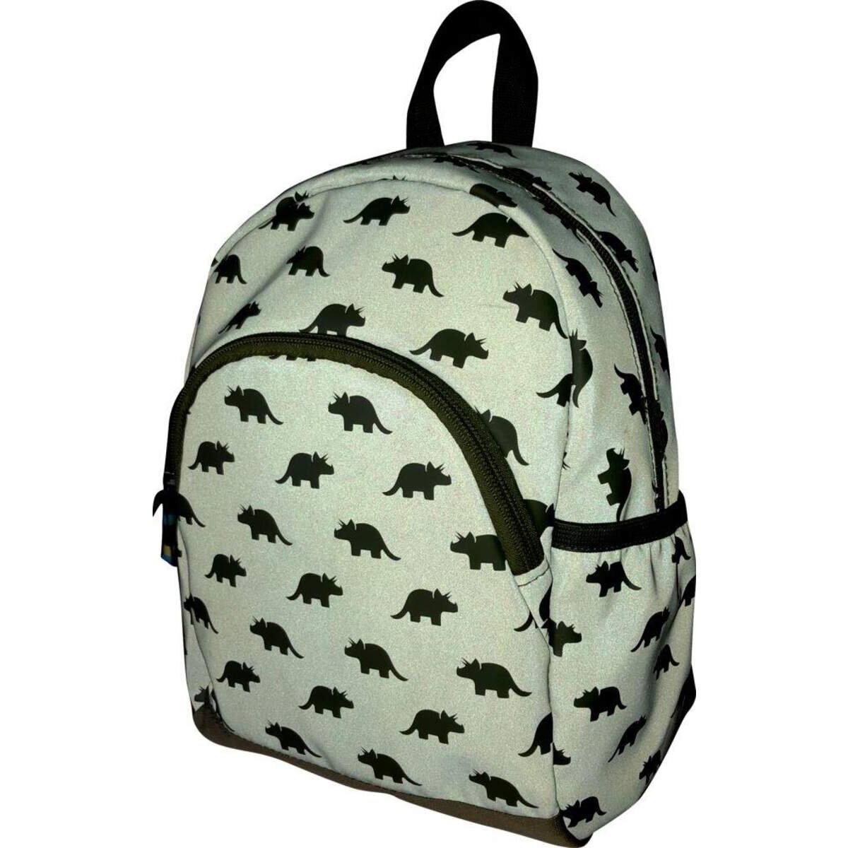 Die Spiegelburg Kl. Rucksack Dinos oliv Glühwürmchen