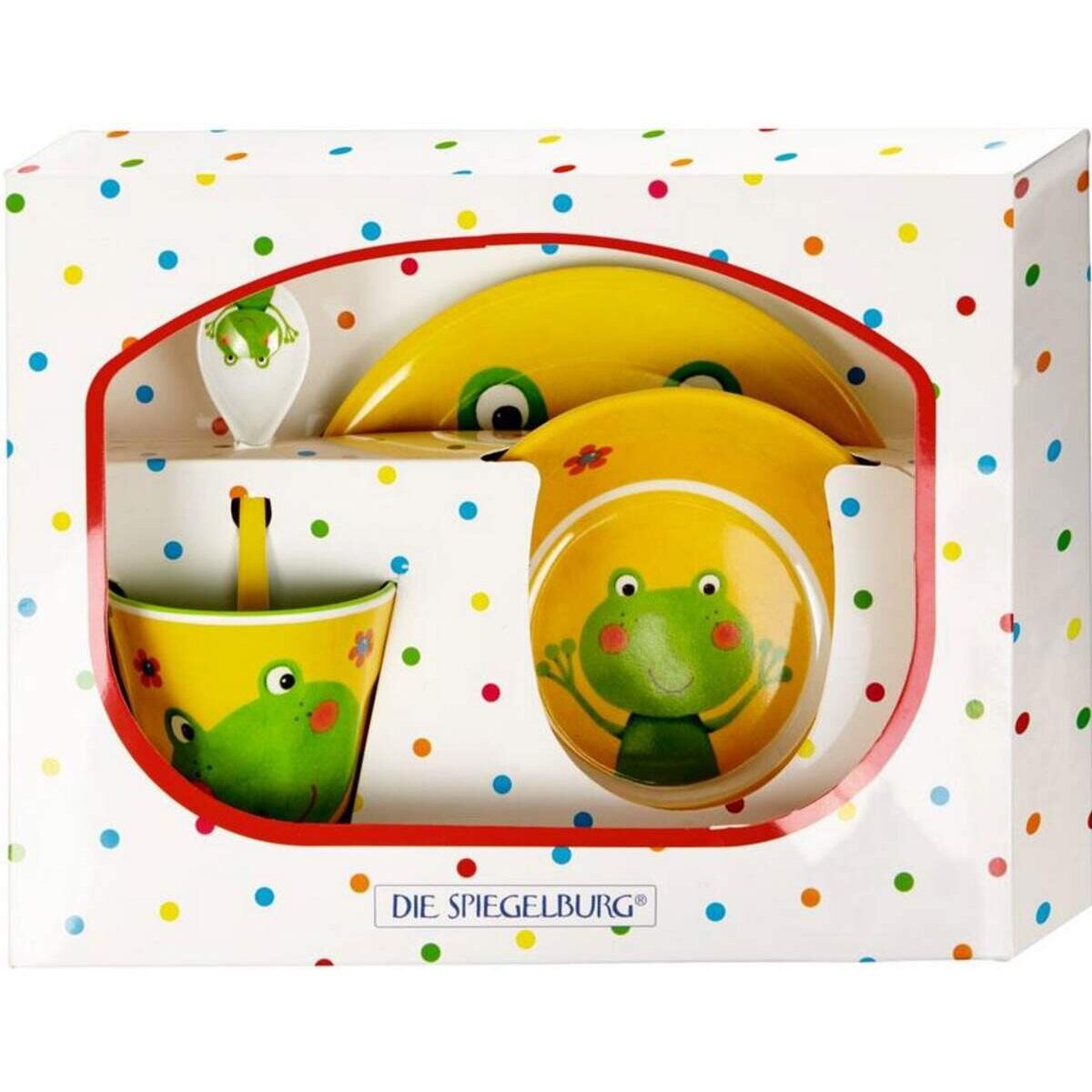 Die Spiegelburg Melamin-Geschenkset Frosch Freche Rasselbande