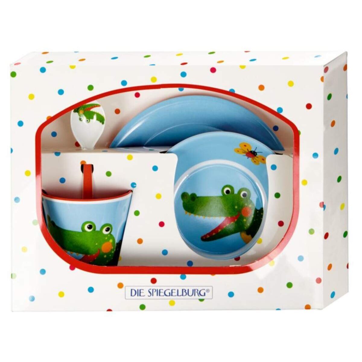 Die Spiegelburg Melamin-Geschenkset Krokodil Freche Rasselbande