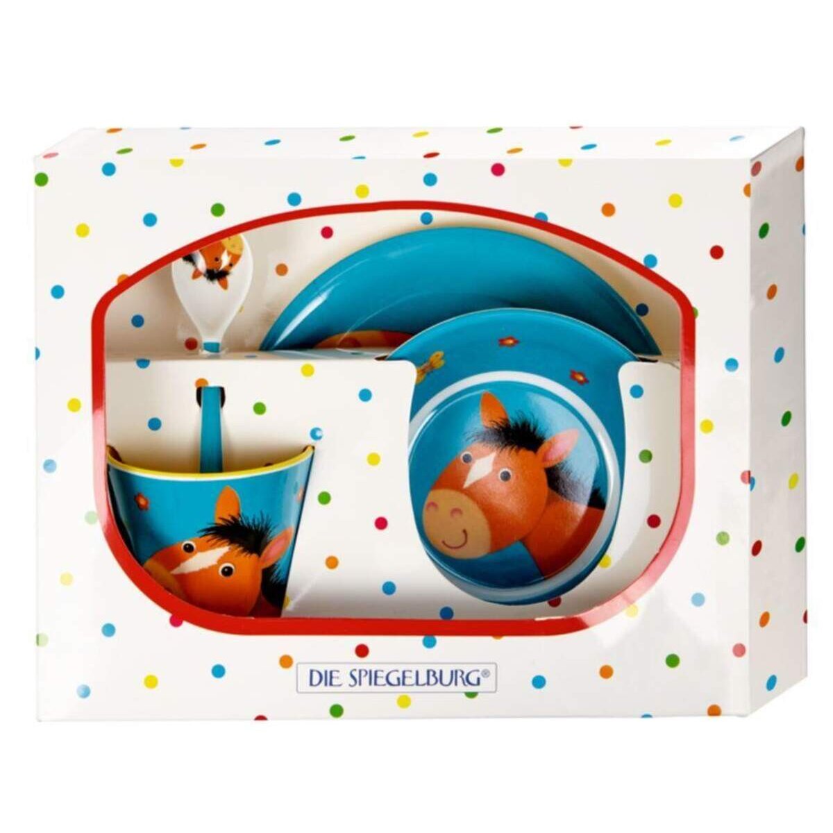 Die Spiegelburg Melamin-Geschenkset Pferd Freche Rasselbande