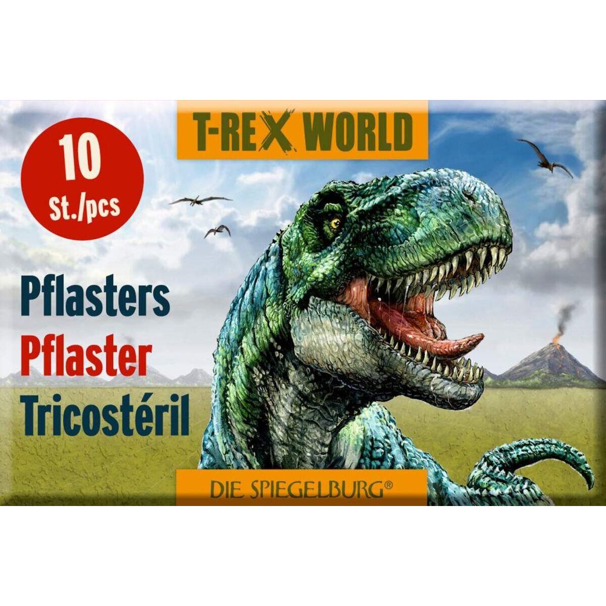 Die Spiegelburg Pflasterstrips T-Rex World, 10 Stück