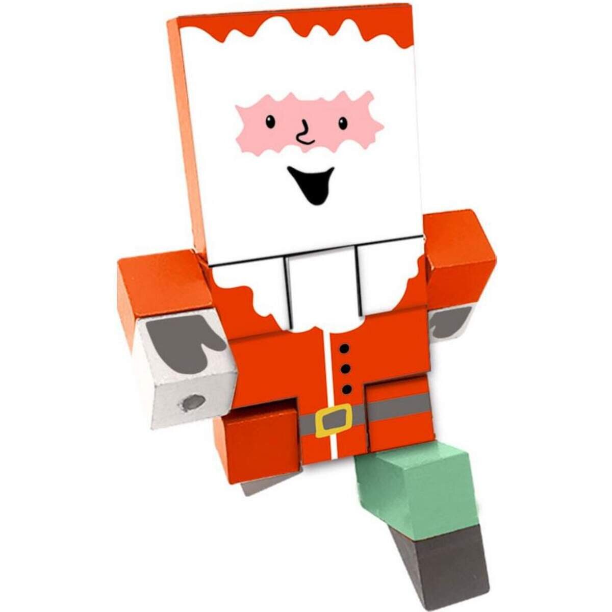 Die Spiegelburg Puzzlewürfel Rentier/Weihnachtsmann Fröhl.Weihnachten!,sort.: 1 Stück, 2-fach