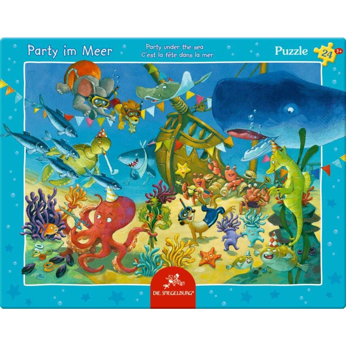 Die Spiegelburg Rahmenpuzzle Party im Meer, 24 Teile