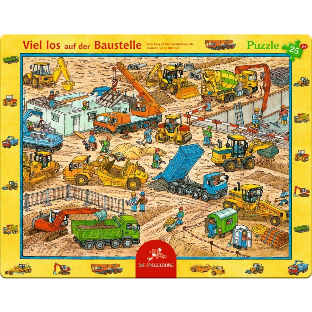 Die Spiegelburg Rahmenpuzzle Viel los auf der Baustelle (25 Teile)