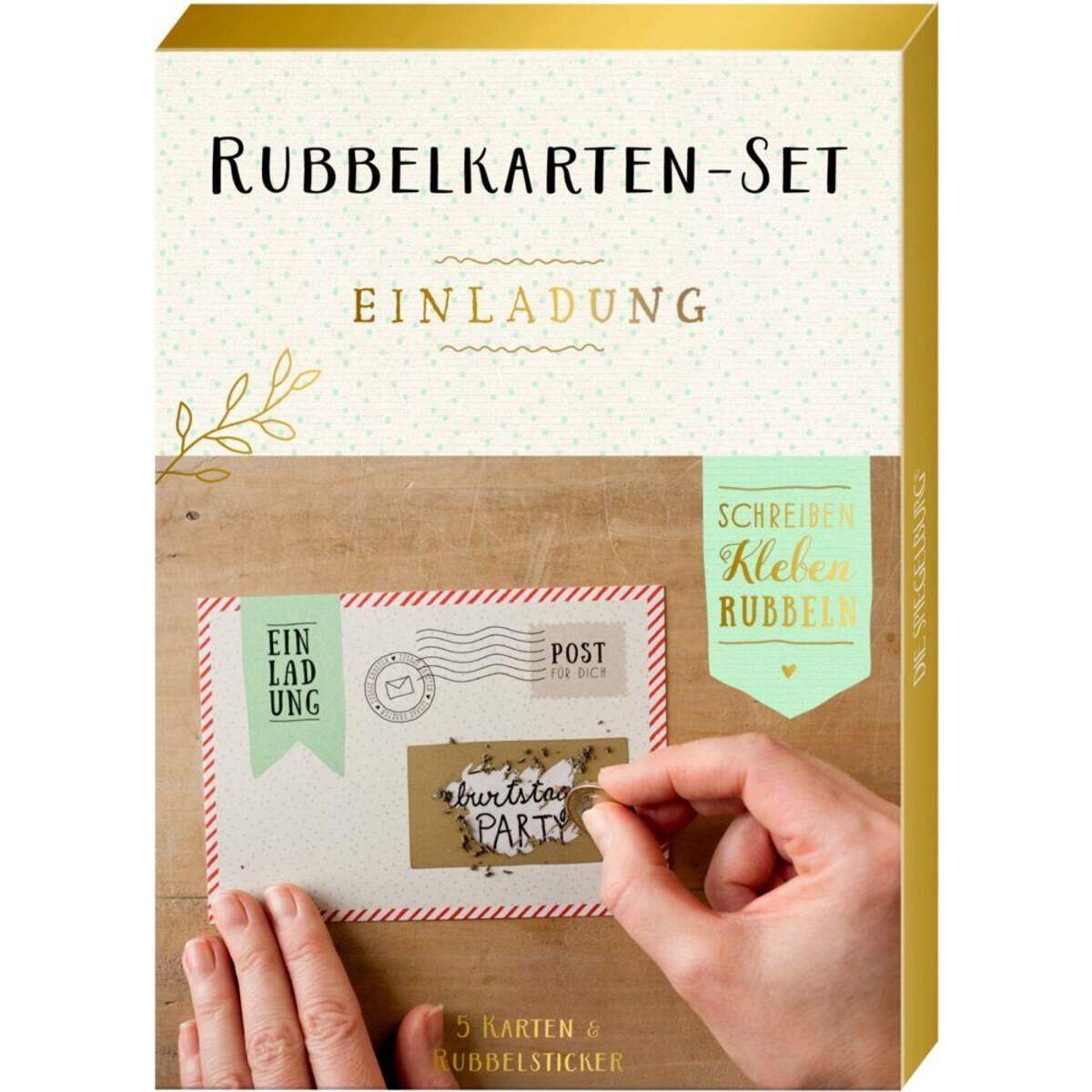 Die Spiegelburg Rubbelkarten-Set Einladung Viel Glück