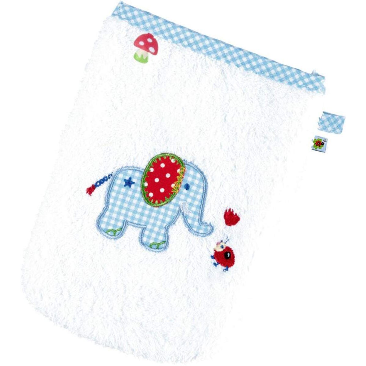 Die Spiegelburg Waschhandschuh BabyGlück, hellblau (Elefant)