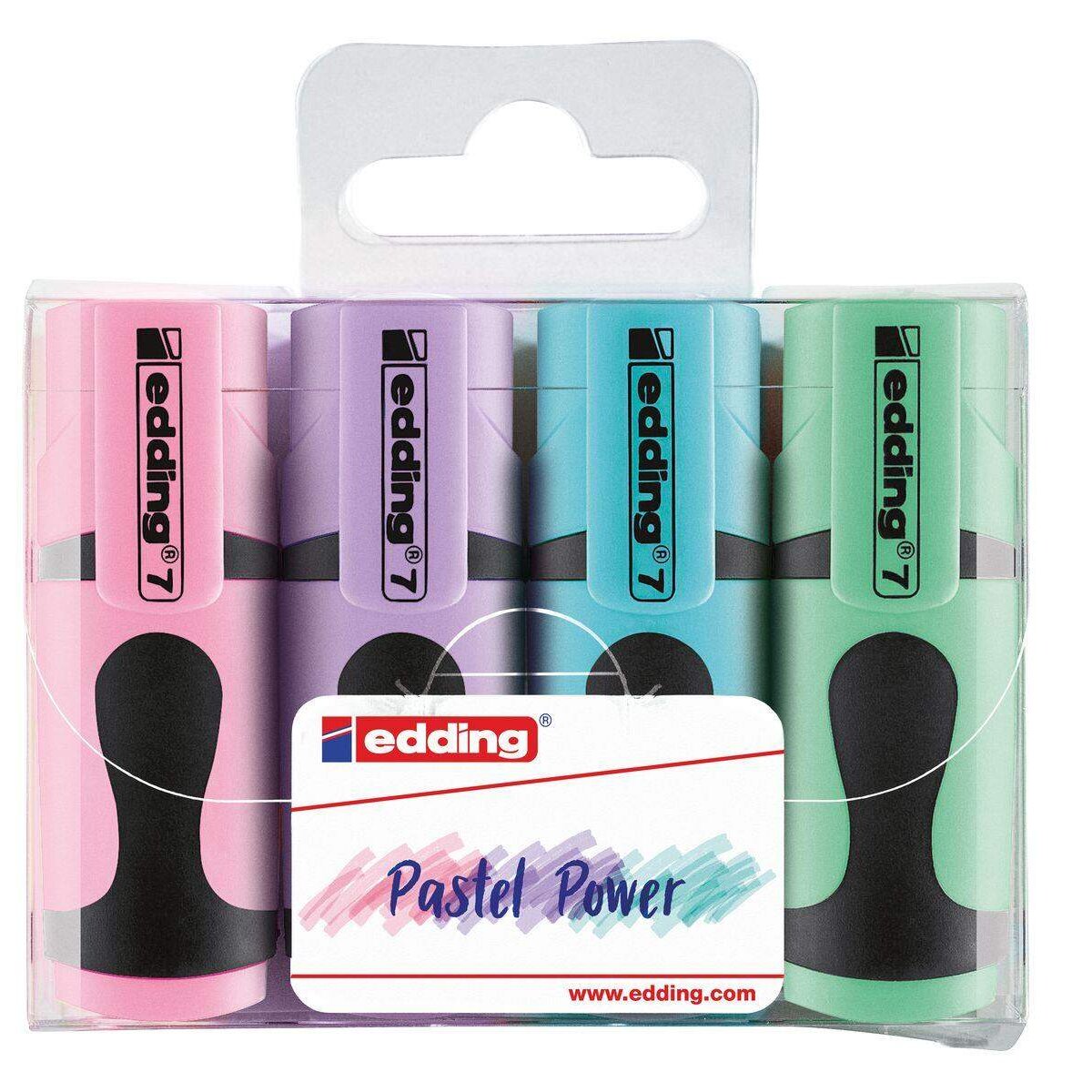 edding 7 Textmarker mini pastell, 4 Stück