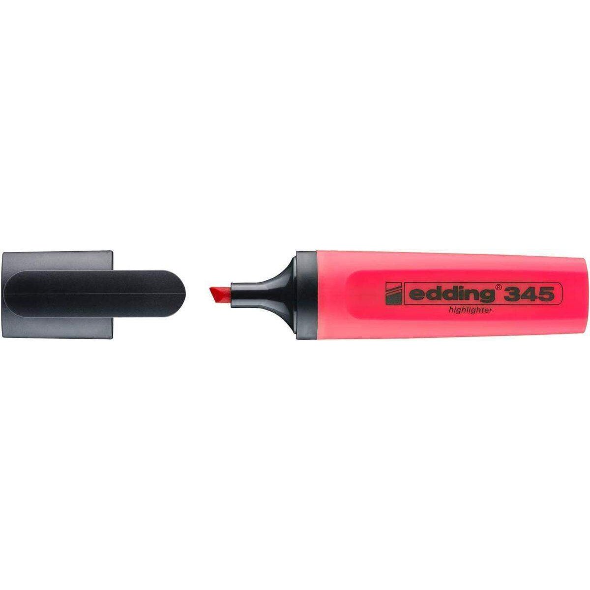 edding Textmarker edding 345 highlighter, nachfüllbar, rot