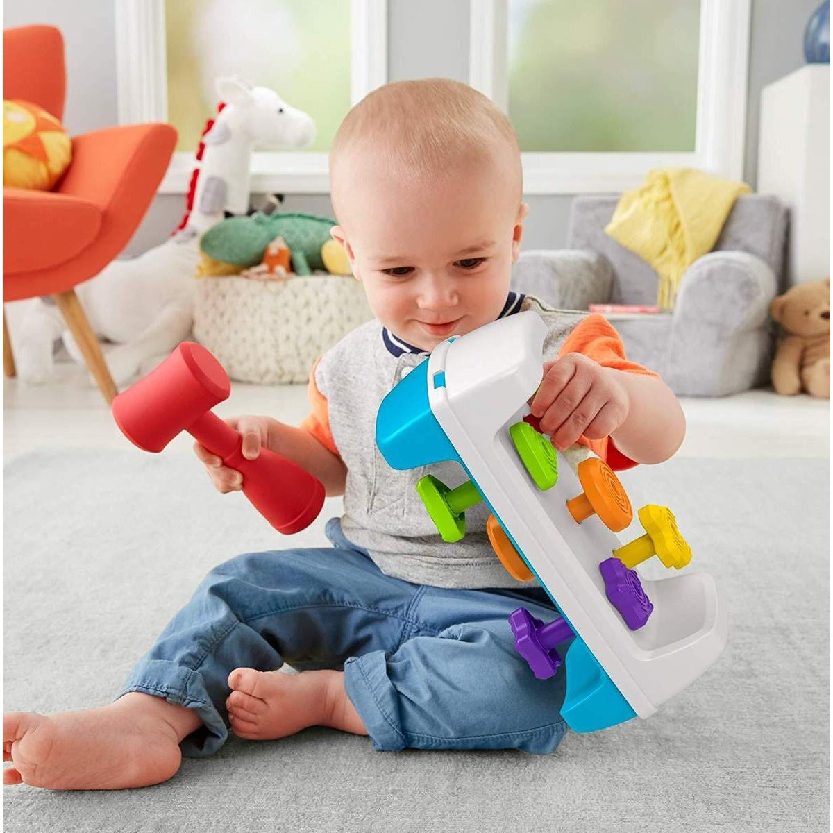 Fisher-Price Werkbank mit Spielzeughammer
