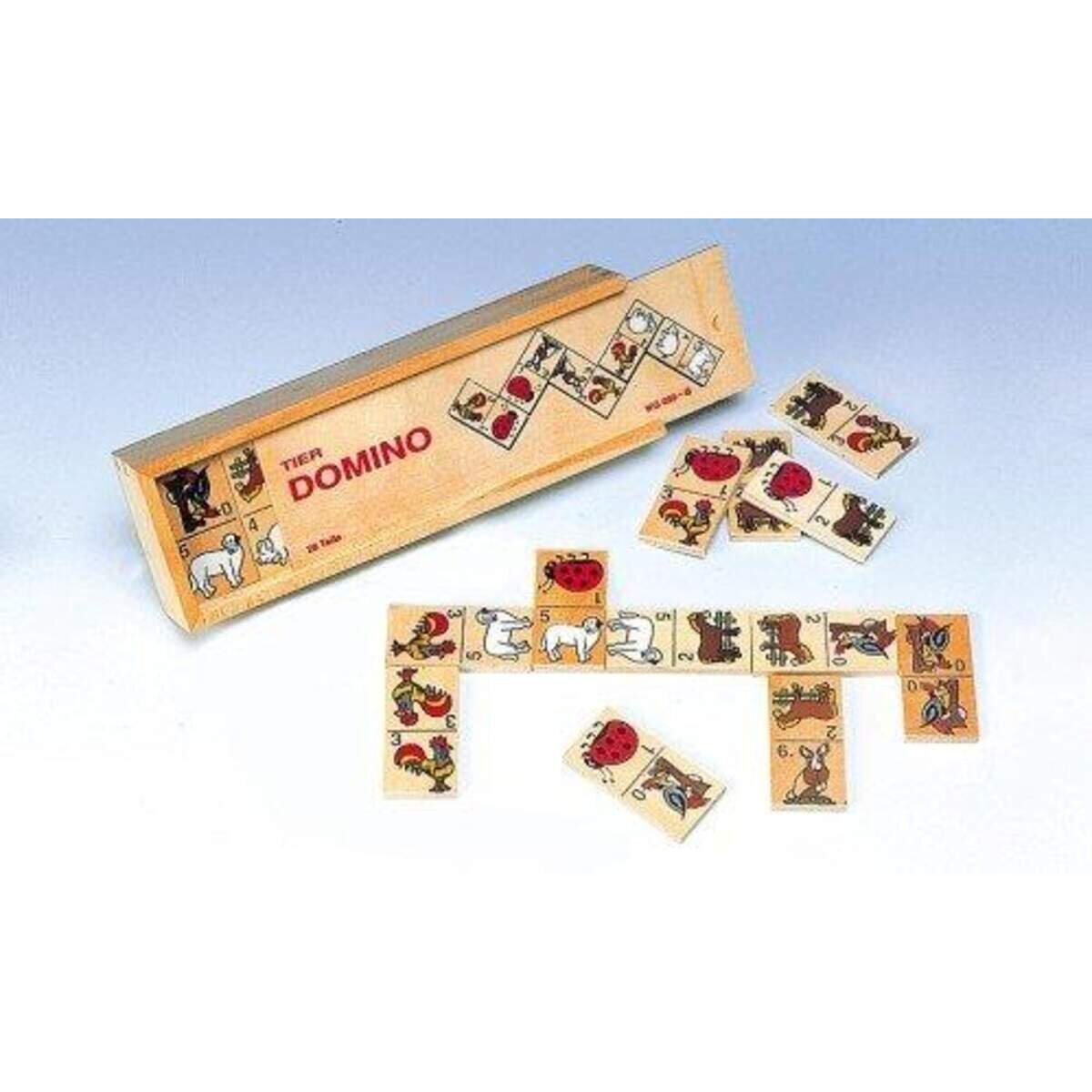 goki Domino Tiermotive im Holzkasten