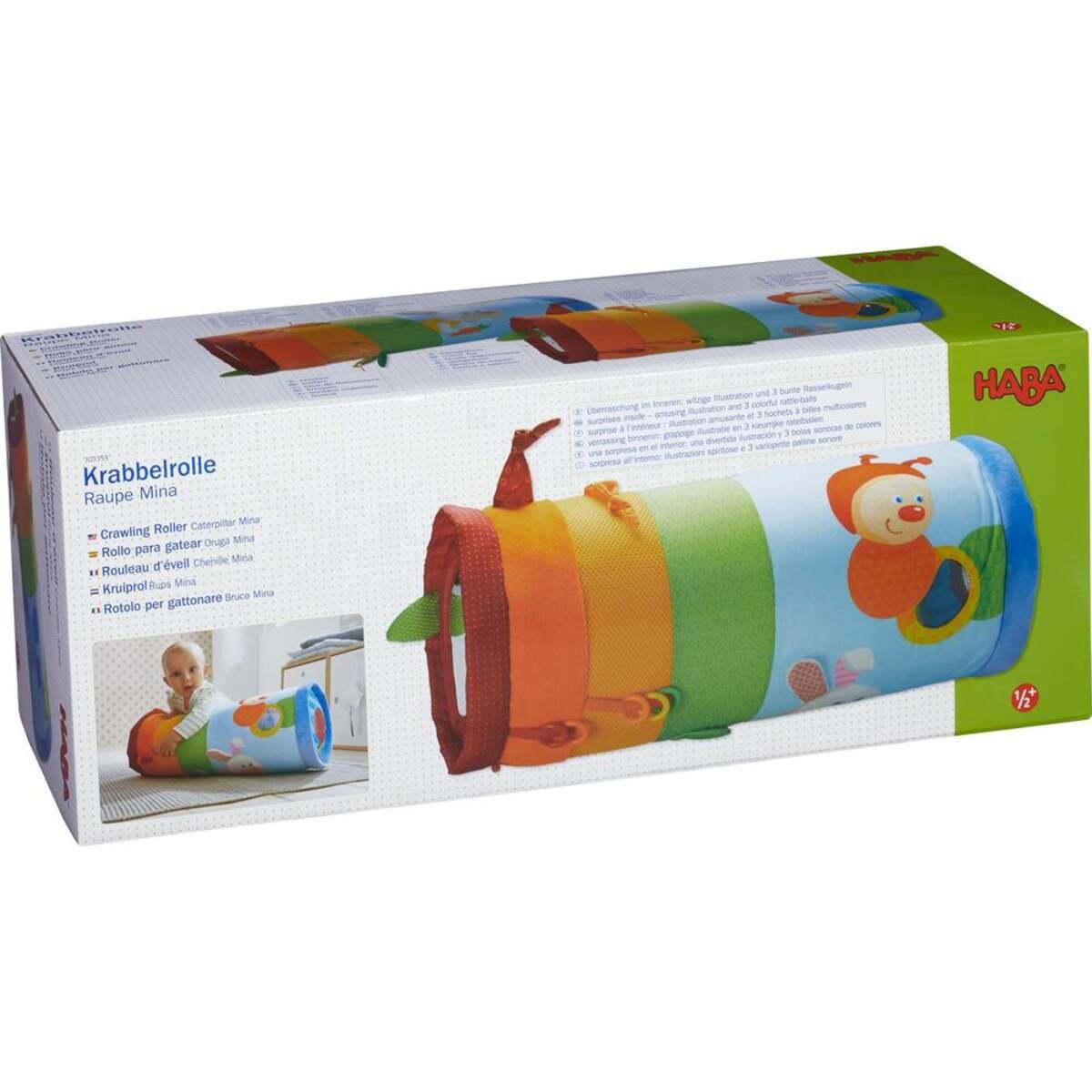 HABA 303359 Krabbelrolle Raupe Mina