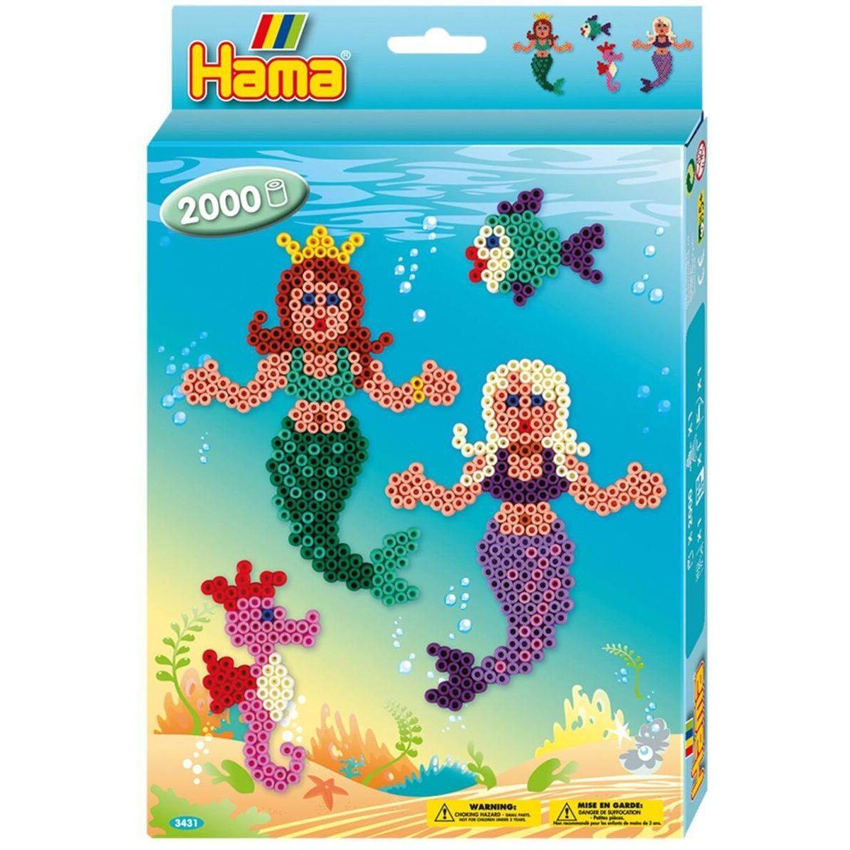 Hama Bügelperlen 3431 Meerjungjungrauen, 2000 Perlen