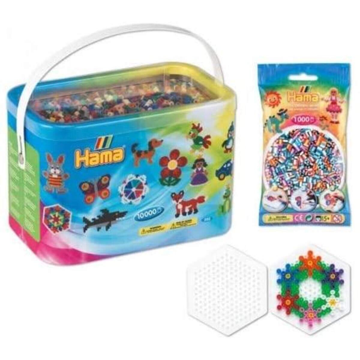 Hama Bügelperlen Midi Spezialeimer Farbmix, 10.000 Stück