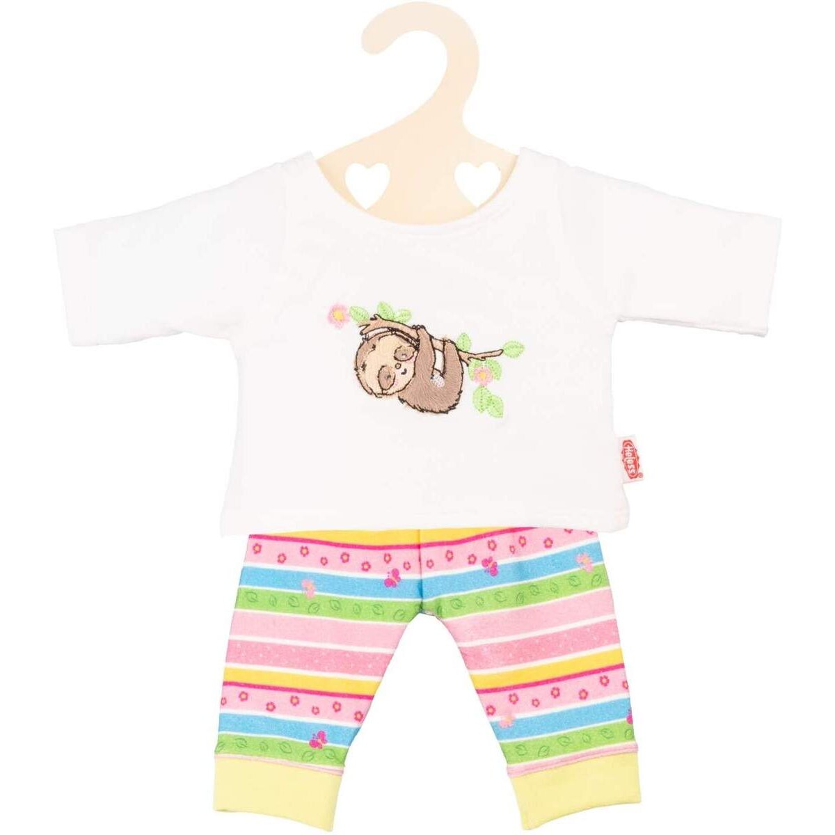 Heless Puppen-Pyjama Faultier Flauschi, Gr. 35-45 cm