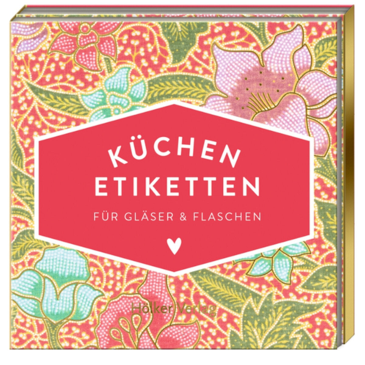 Hölker Küchen-Etiketten für Gläser & Flaschen, Pinke Blumen (Küchenpapeterie)