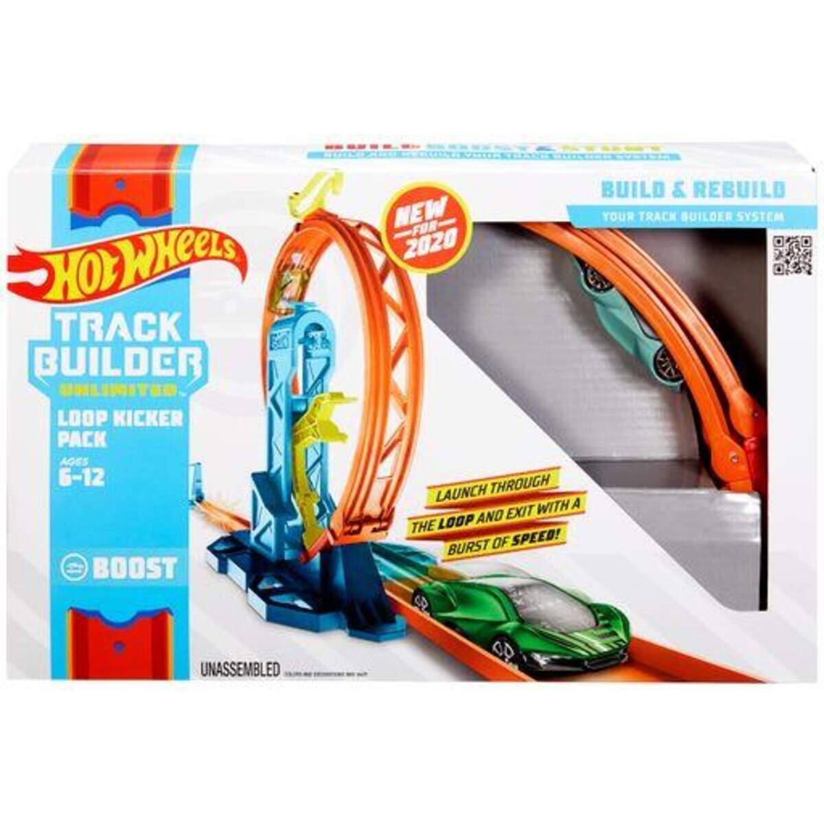 Hot Wheels Track Builder Pack vielseitige Stunt Sets, 1 Set, 4-fach sortiert