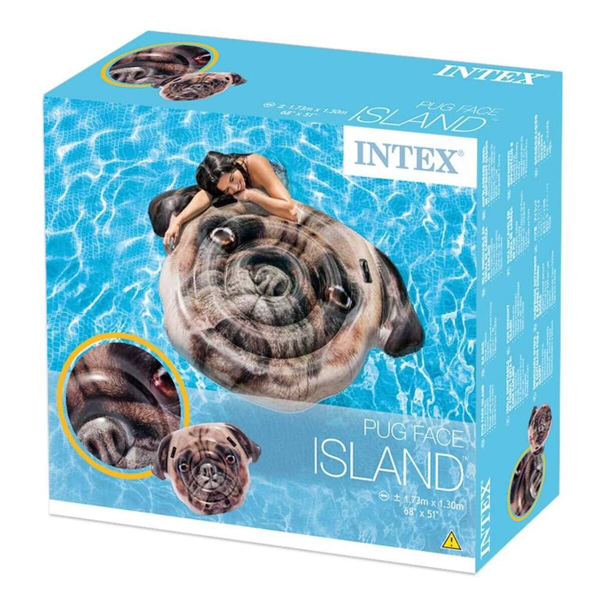 Intex Badeinsel Mops mit Griffen, 173 x 130cm