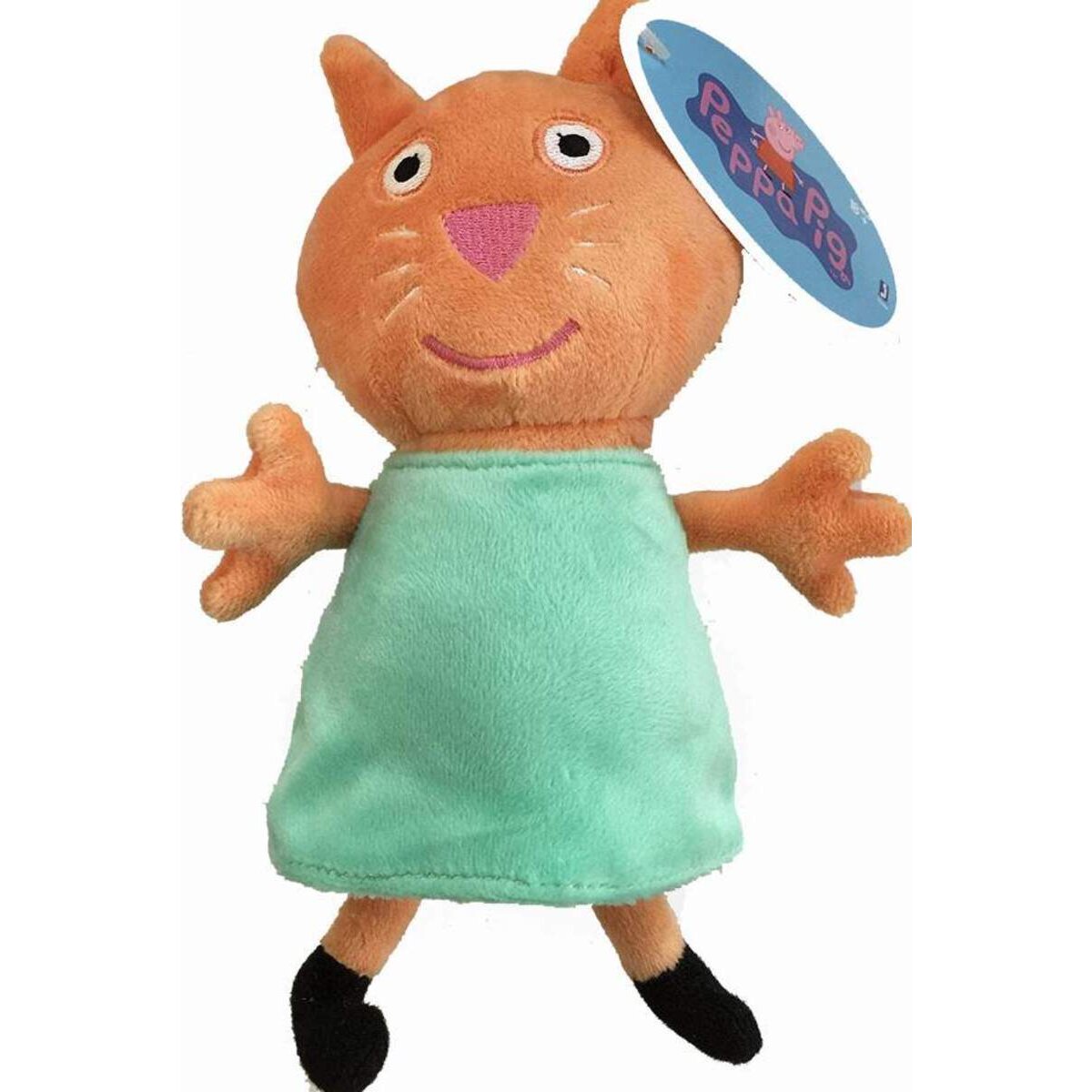 Jazwares Peppa Wutz Molly Mieze, Kuscheltier mit Sound, 15 cm