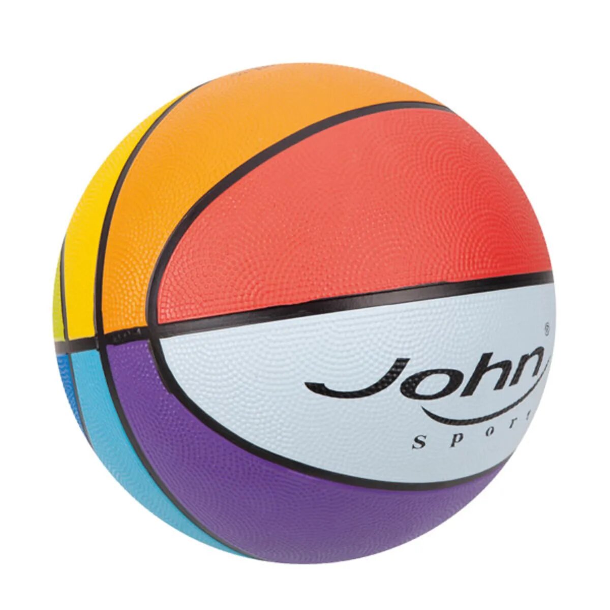 John Basketball Rainbow 600g, Größe 7, 1 Stück, 2-fach sortiert