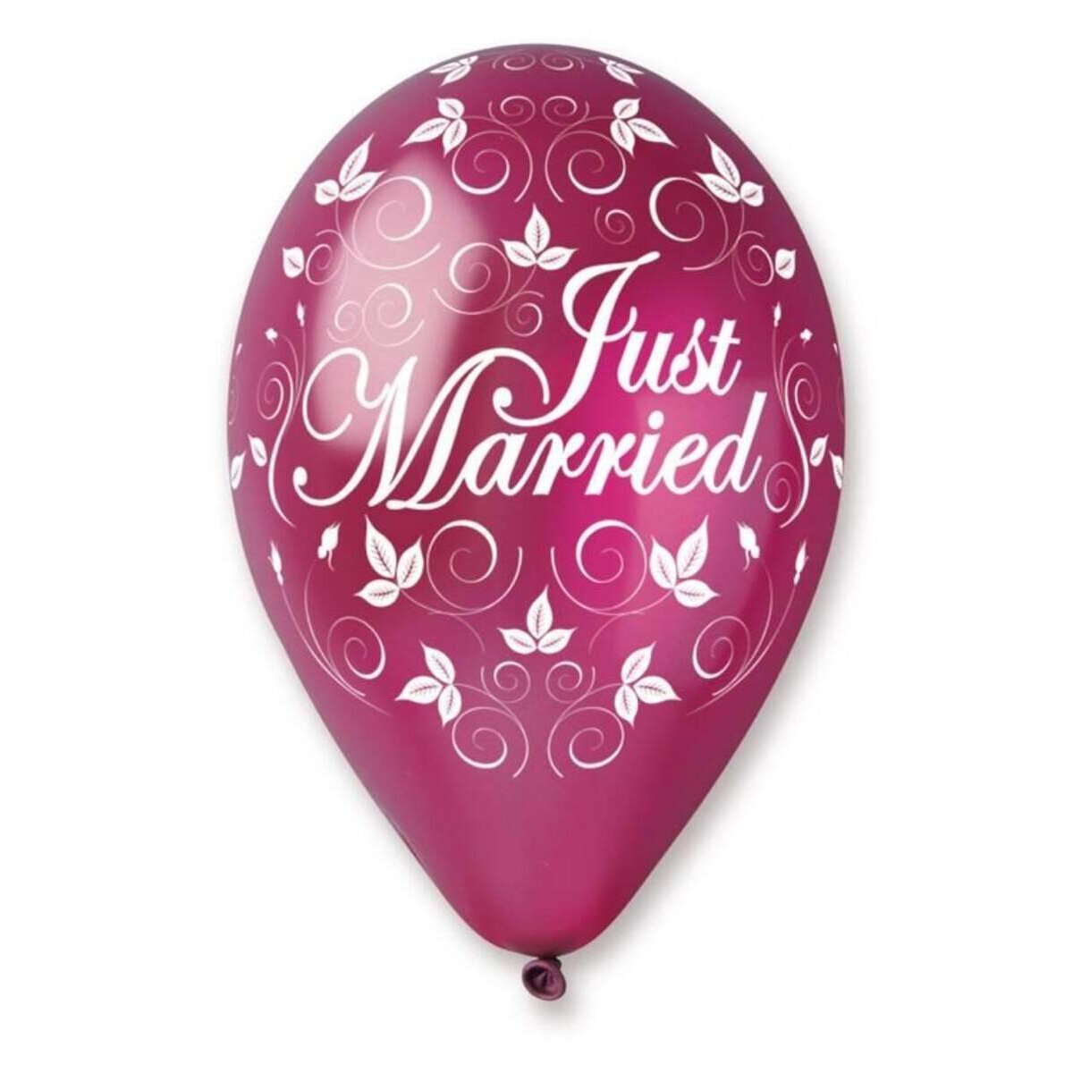 Karaloon 30 Ballons " Just Maried" Metallic Burgund