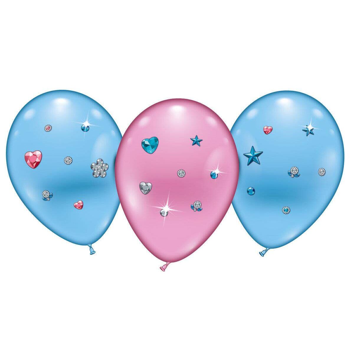 Karaloon 4er Ballonset Do it yourself Hearts & Stars Jewels